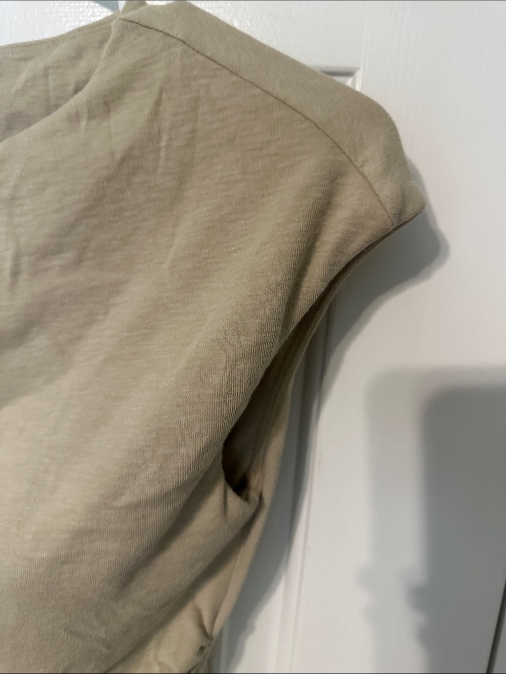 OGL Beige Ruched-Side Tank Top - Picture 4 of 7